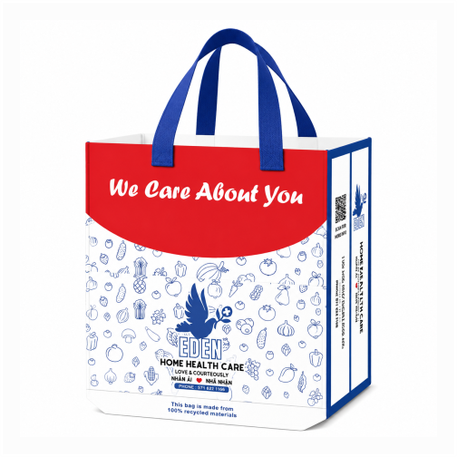 Custom Printed Eco Stitched Non Woven Carry Bag