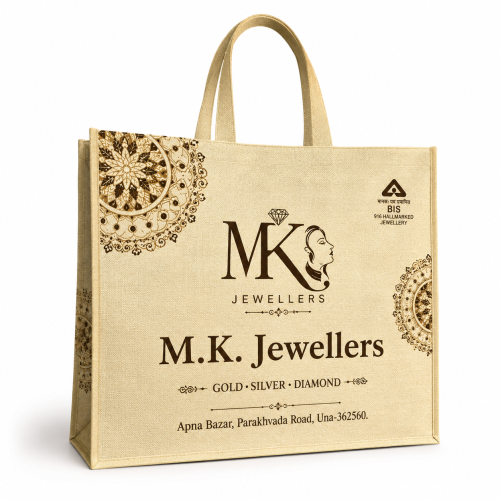 Jewellery Non Woven bag with gold shine finish